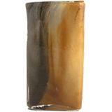 D&M Deco | Vaas Jazzy lengte 15 cm x breedte 9 cm x hoogte 30 cm benzinekleurig vazen glas vazen & bloempotten decoratie | NADUVI outlet