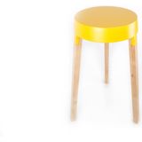 XLBoom | Bijzettafel Timber L diameter 40 cm x hoogte 85 cm naturel, zwart bijzettafels mdf, hout tafels meubels | NADUVI outlet