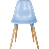 WOOOD | Set van 2 Eetkamerstoelen Roef hout blauw 47.00x82.50x55.50 cm eetkamerstoelen | NADUVI