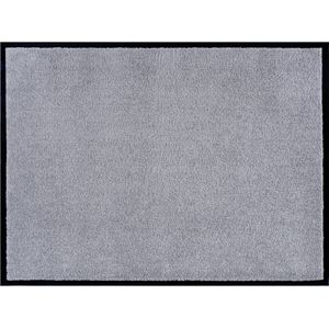 Effen Deurmat Plain Wasbaar 30°C - Zilver 80x120 cm