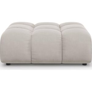 Cosmopolitan Design - Hocker - Lichtbeige - Fluweel - Woonkamer