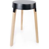 XLBoom | Bijzettafel Timber L diameter 40 cm x hoogte 85 cm naturel, geel bijzettafels mdf, hout tafels meubels | NADUVI outlet