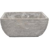 D&M Deco | Bloempot Rough Vierkant lengte 55 cm x breedte 55 cm x hoogte 24 cm cementgrijs kommen & schalen beton servies | NADUVI outlet