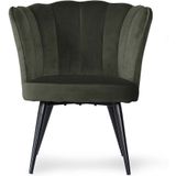 Nacre | Fauteuil Lotus fluweel groen 70x80x65 cm fauteuils | NADUVI