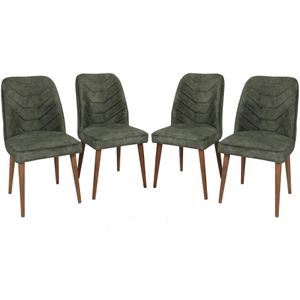 Set van 4 eetkamerstoelen Dallas velvet | Atelier Del Sofa