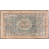 Viteaux | Handgemaakt vintage vloerkleed Orrick fluweel beige 287x223x90x200 cm rechthoekige vloerkleden | NADUVI