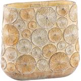 PTMD Collection | Bloempot Ferrol lengte 30 cm x breedte 15 cm x hoogte 28 cm oranje bloempotten cement vazen & bloempotten | NADUVI outlet