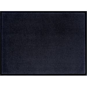 Effen deurmat Plain wasbaar 30°C - zwart 80x120 cm