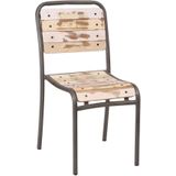 PTMD Collection | Eetkamerstoel Gunter lengte 45 cm x breedte 45 cm x hoogte 85 cm naturel, zwart eetkamerstoelen hout, | NADUVI outlet
