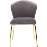 Porem | Set van 2 eetkamerstoelen Sting hoogte 81 cm x breedte 55 cm x diepte 59 cm x zithoogte muisgrijs eetkamerstoelen | NADUVI outlet