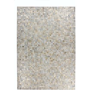 Vloerkleed Metallic handgemaakt leer | Forte Collection