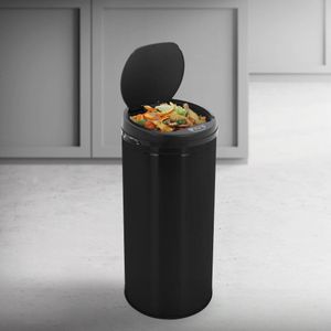 Afvalbak 30 Liter Zwart Glimmende Afvalbak van ML-Design