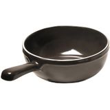 Emile Henry | Caquelon Fusain diameter 24 cm zwart potten & pannen keramiek koken & tafelen kookgerei | NADUVI outlet