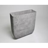 D&M Deco | Bloempot Rough lengte 75 cm x breedte 27 cm x hoogte 40 cm cementgrijs bloempotten beton vazen & bloempotten | NADUVI outlet