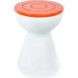 XLBOOM | Kruk Boto diameter 35 cm x hoogte 50 cm wit, oranje bijzettafels plastic, hout meubels tafels | NADUVI outlet