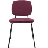 Urban Lifestyle | Eetkamerstoel Vender Ribstof hoogte 83 cm x breedte 51 cm x diepte 55 cm x zithoogte rood eetkamerstoelen | NADUVI outlet