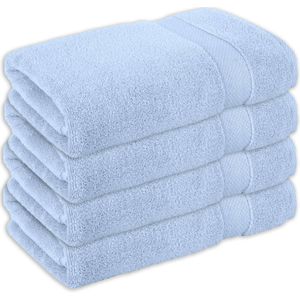 Vitality Pur - Handdoeken Sofia Collectie - Handdoeken set 50x90 – 100% Katoen - Blue - 4 stuks
