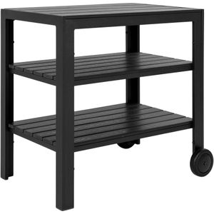 House Nordic - Trolley - Zwart - Aluminium - 75x45x75cm