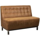 Kaja Collection | Bank Liam - 2 zitplaatsen breedte 120 cm x diepte 66 cm x hoogte 86 cmzitdiepte bruin zitbanken staal, | NADUVI outlet