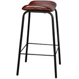 Dimehouse | Barkruk Debster breedte 41 cm x diepte 41 cm x hoogte 70 cm bruin barkrukken leer, metaal meubels poefs & krukken | NADUVI outlet