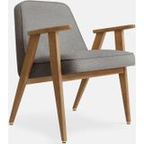 366 Concept | Fauteuil Loft Tweed breedte 64 cm x diepte 66 cm x hoogte 75 cm grijs, light oak fauteuils tweed meubels stoelen | NADUVI outlet