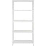 Safavieh Furniture | Wandkast Bamboe lengte 107 cm x breedte 37 cm x hoogte 198.12 cm wit wandkasten hout kasten meubels | NADUVI outlet