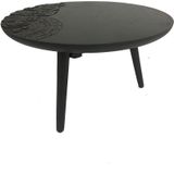 Mister Habitat | Salontafel The Keeper diameter 60 cm x hoogte 35 cm zwart salontafels sheeshamhout meubels tafels | NADUVI outlet