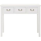 Safavieh Furniture | Ladekast Helena lengte 104 cm x breedte 36 cm x hoogte 80.52 cm wit ladekasten hout kasten meubels | NADUVI outlet