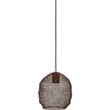 | Hanglamp Nola lengte 18cm x breedte 18cm x hoogte20cm bruin metaal hanglampen | NADUVI outlet