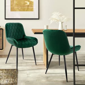 Set van 2 eetkamerstoelen Remy velvet | ML-Design