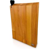 Industrial Living Snijplank Hout - 26X37X3CM - Snijplanken met houder - Leder