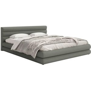 Gestoffeerd bed Alvaro chenille 160 x 200 met beddengoedcontainer | NADUVI Collection