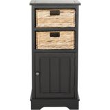 Safavieh Furniture | Kastje Zélie lengte 39 cm x breedte 40 cm x hoogte 88.90 cm zwart ladekasten hout kasten meubels | NADUVI outlet