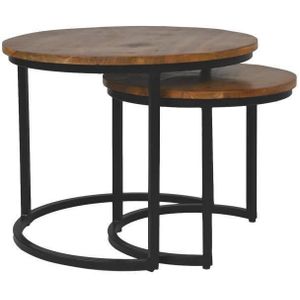 Set van 2 ronde bijzettafels Lesley | HSM Collection
