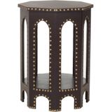 Safavieh Furniture | Bijzettafel Jennah lengte 61 cm x breedte 39 cm x hoogte 55,88 cm zwart, grijs bijzettafels hout meubels | NADUVI outlet