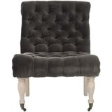 Safavieh Furniture | Fauteuil Inge lengte 84 cm x breedte 83 cm x hoogte 77.98 cm antraciet fauteuils textiel stoelen & | NADUVI outlet