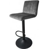 4udesigned | Barkruk Rotterdam lengte 88-108 cm x breedte 42 cm x diepte 42 cm x antraciet barkrukken velvet, metaal meubels | NADUVI outlet