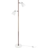LEITMOTIV | Vloerlamp Mingle hoogte 152 cm x diameter 12 cm wit vloerlampen ijzer, hout verlichting vloerlampen | NADUVI outlet