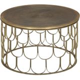 Mister Habitat | Salontafel Noah diameter 70 cm x 43 cm bruin, goud salontafels staal meubels tafels | NADUVI outlet