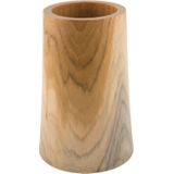 D&M Deco | Vaas Dark lengte 16cm x breedte 16cm x hoogte26cm naturel Hout vazen | NADUVI outlet