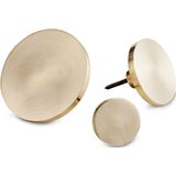 Nordstjerne | Set van 3 matte wandhaken small: diameter 4 cm, medium: diameter 6.5 cm, large: goudkleurig kapstokken opbergen | NADUVI outlet