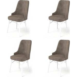 Set van 4 eetkamerstoelen Pare velvet | Atelier Del Sofa