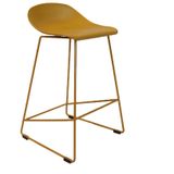 Livin24 | Barkruk Sofia zithoogte 66 cm x zitdiepte 30 cm x dikte zitting geel barkrukken materiaal zitting: kunststofmateriaal | NADUVI outlet