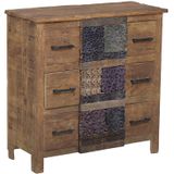 Mister Habitat | Dressoir The Sailor lengte 80 cm x breedte 40 cm x hoogte 80 cm naturel, bruin dressoirs oud hout meubels | NADUVI outlet