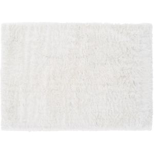 Vercai Rugs Soho Collectie - Hoogpolig Vloerkleed - Shaggy Tapijt voor Woonkamer - Polyester - Wit - 80x150 cm