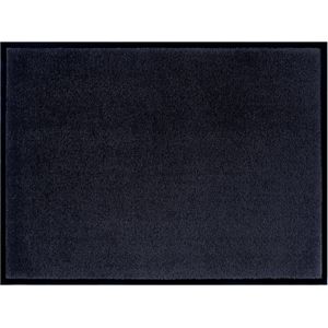 Effen Deurmat Plain Wasbaar 30°C - Zwart 60x80 cm