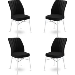 Set van 4 eetkamerstoelen Flex velvet | Atelier Del Sofa