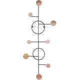 PT LIVING | Kapstok Universe large lengte 31 cm x breedte 80 cm zwart kapstokken ijzer, hout decoratie opbergen | NADUVI outlet