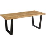 Urban Living | Eetkamertafel Ezra hout naturel 200x90x75 cm eettafels | NADUVI