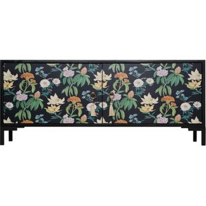 TV-meubel Miquel Black Flowers | Really Nice Things